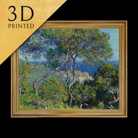 Bordighera by Claude Monet, 3d Printed with texture and brush strokes looks like original oil-painting, code:548